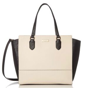 NEW Kate Spade Laurel Way Hadlee Satchel in Black & Cream